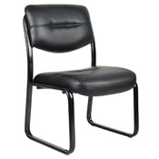 MID-BACK LEATHERPLUS POKER CHAIR SLED BASE NO ARM, B9539